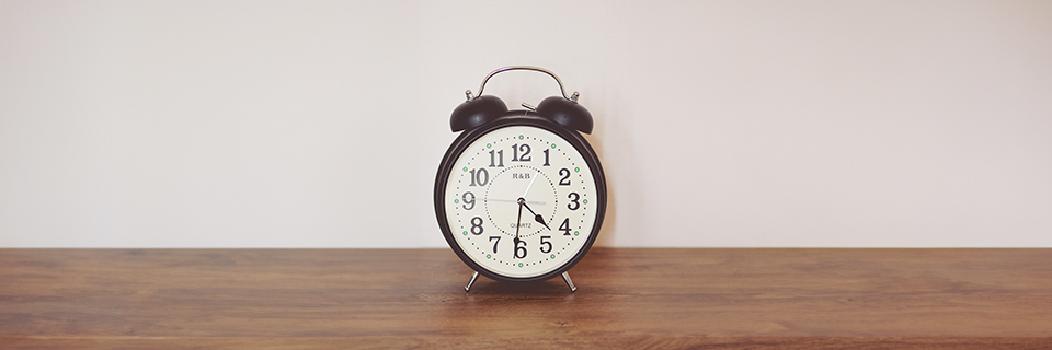 clock showing the time